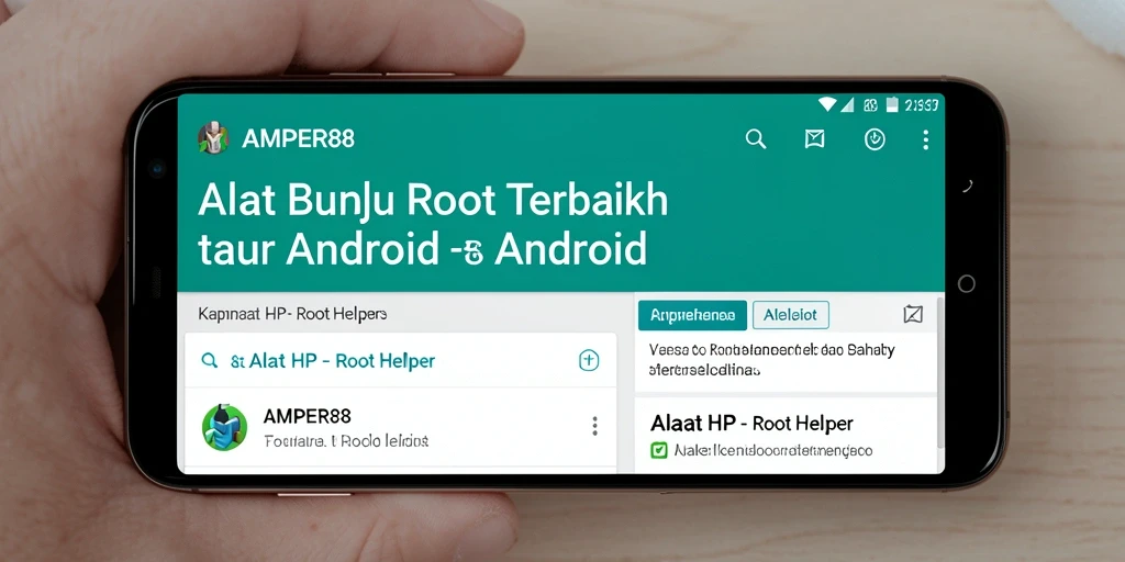 Tampilan antarmuka AMPER88 yang ramah pengguna untuk rooting.