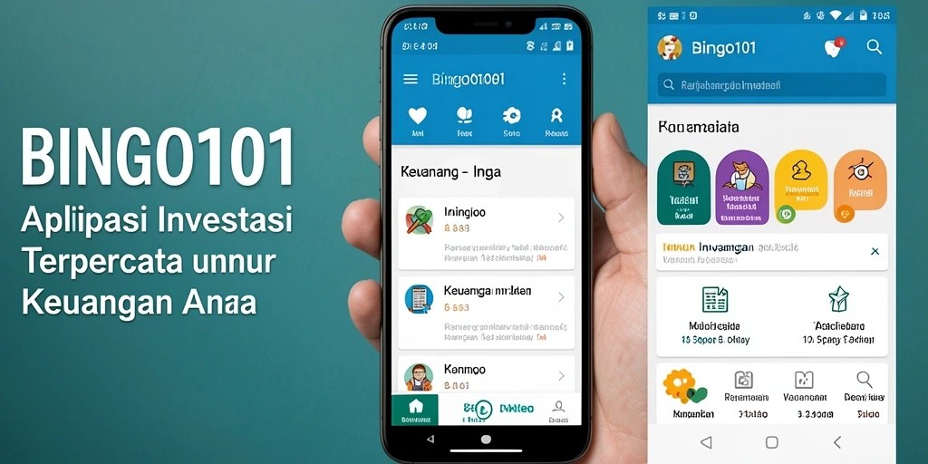 Tampilan antarmuka BINGO101 yang modern dan fungsional untuk investasi.