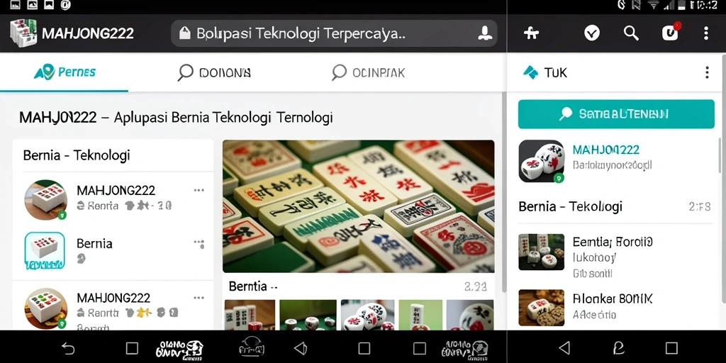 Tampilan antarmuka pengguna MAHJONG222 yang informatif dan modern.