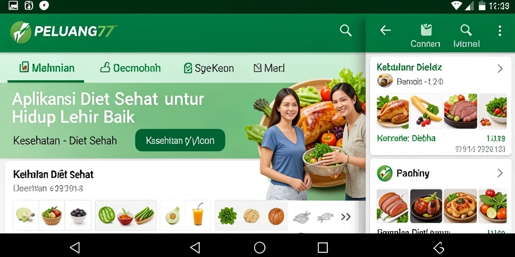 Antarmuka PELUANG77 yang intuitif untuk diet sehat.