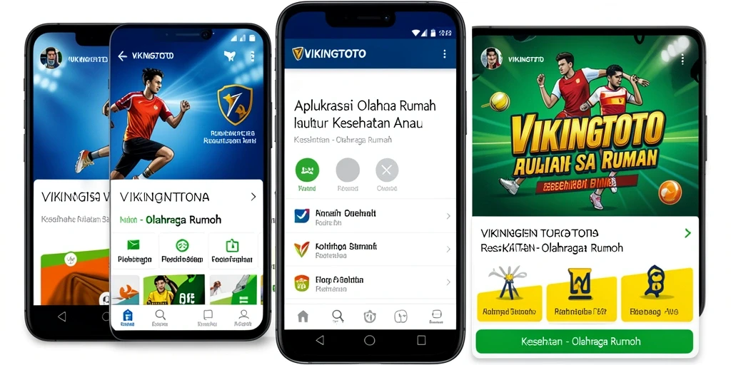 Antarmuka aplikasi VIKINGTOTO menampilkan berbagai latihan Olahraga Rumah.