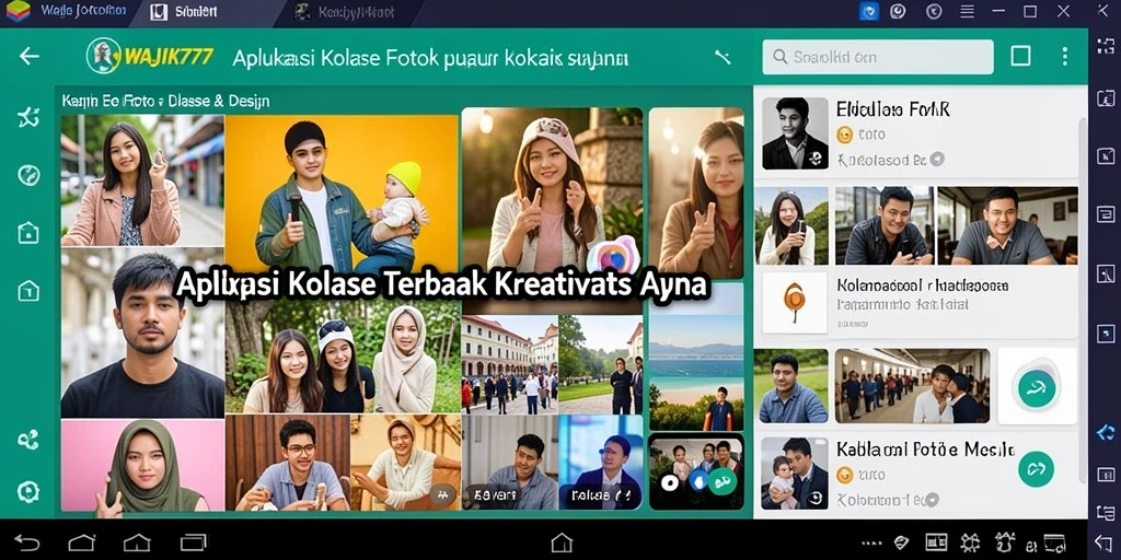 Screenshot utama WAJIK777 menunjukkan antarmuka kolase foto yang menarik dan user-friendly.
