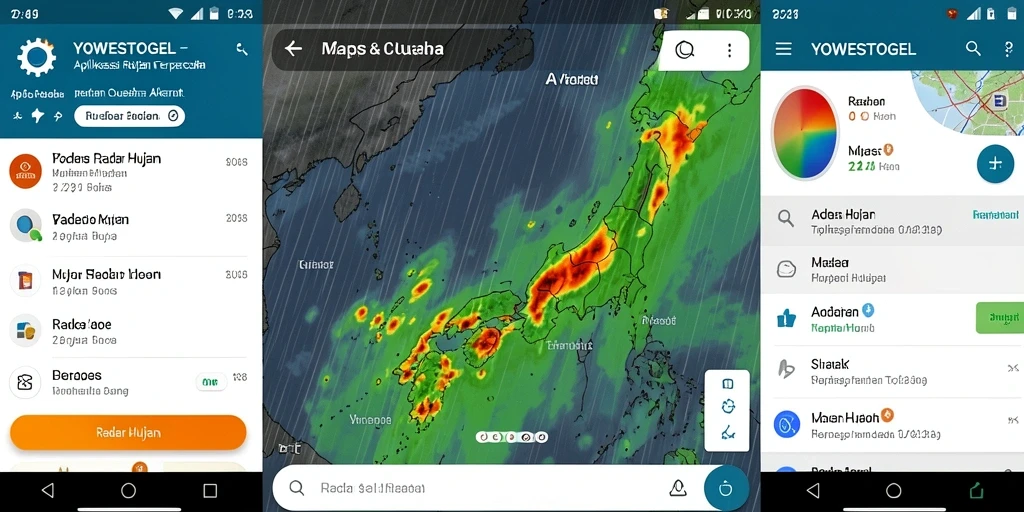 Antarmuka YOWESTOGEL menampilkan radar hujan dengan jelas dan informatif.