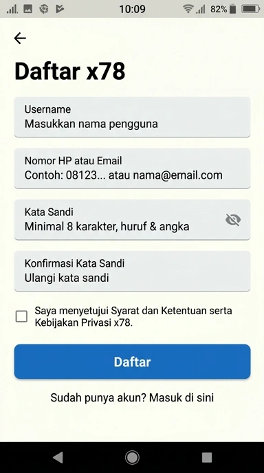 Panduan Mudah Membuat Akun Baru x78